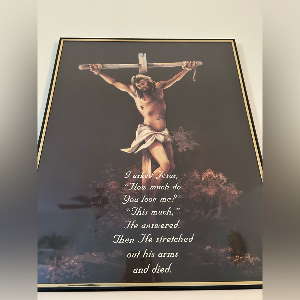 Vintage Jesus on Cross  Wall Plaque